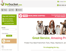 Tablet Screenshot of petbucket.com